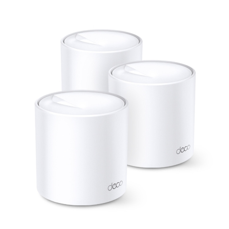 ROUTER | TP-LINK | DECO X20(3-PACK)  AX1800 | SISTEMA EN MALLA | WIFI 6 | PARA EL HOGAR DUAL-BAND 802.11AX/AC/A/B/G/N 2 RJ45 GIGABIT 4 ANTENAS INTERNAS 560M2 BEAMFORMING SEGURIDAD WPA3